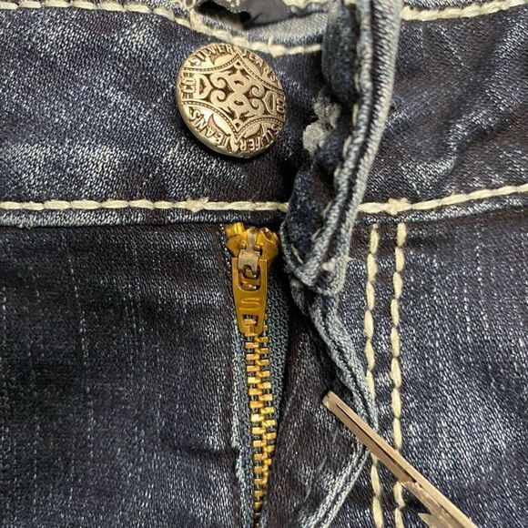 SILVER JEANS Aiko Bootcut Women’s Size 31/35 Distressed Dark Wash READ DESCRIPTI - Picture 11 of 11